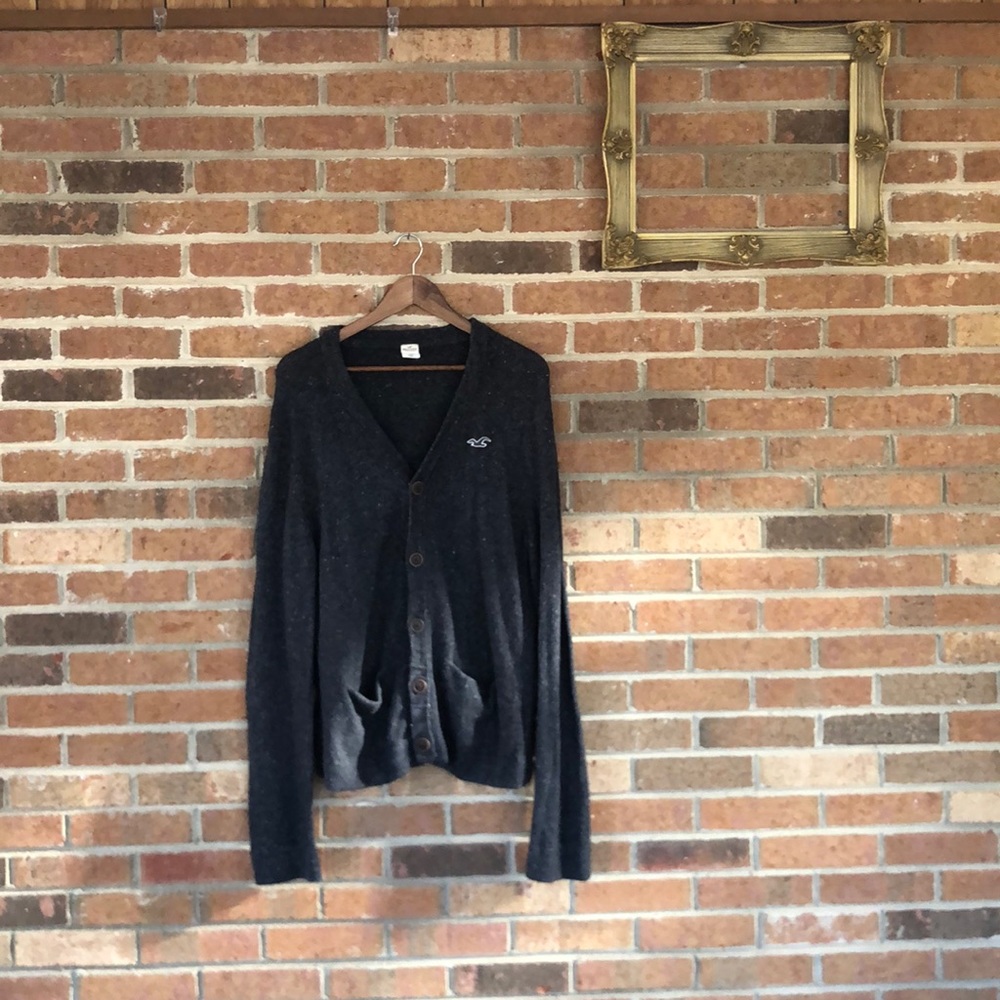 Charcoal Grey Hollister Cardigan